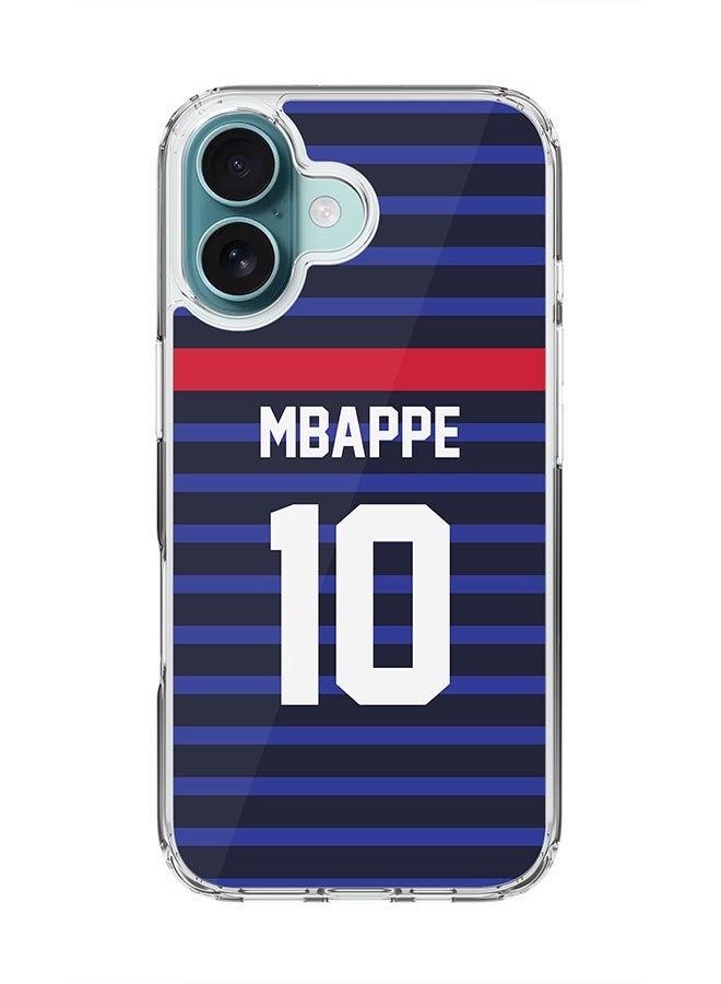 Stylizedd For iPhone 16 Case [Compatible with MagSafe] Slim Magnetic cover Clear Phone Case - Football Team - France, Mbappe - Image 1