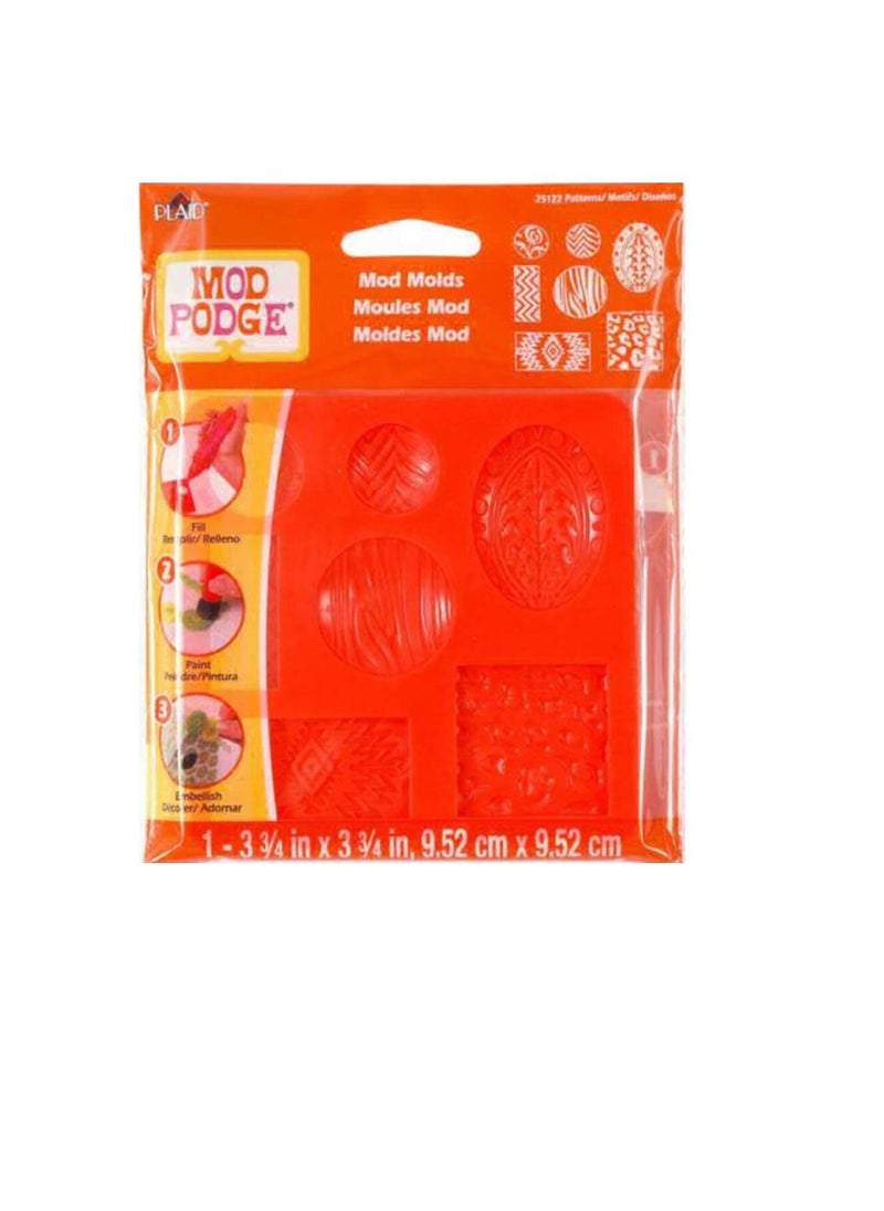 Mod Podge Mod Mold 3.75 inch x 3.75 inch Patterns  - Image 1