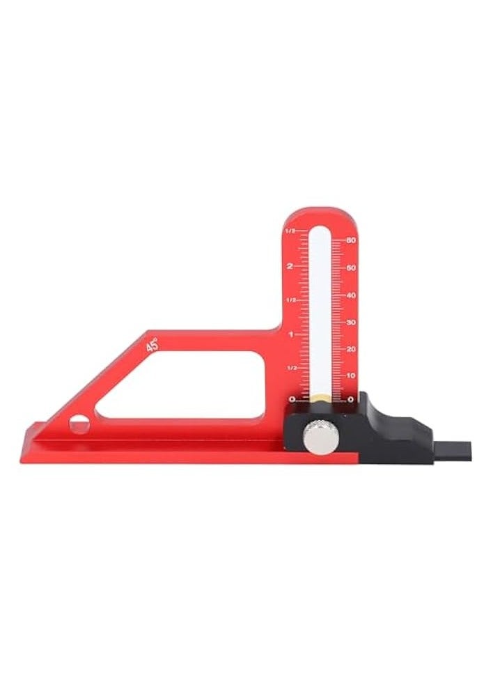 PROMASS Table Saw Height Gauge, Depth Height Measuring Tool Easy Adjustment Inch Scales 0-60mm for Woodworking Projects - Image 1