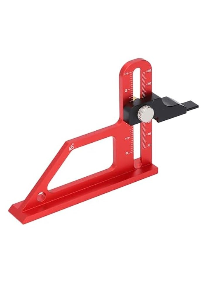 PROMASS Table Saw Height Gauge, Depth Height Measuring Tool Easy Adjustment Inch Scales 0-60mm for Woodworking Projects - Image 4