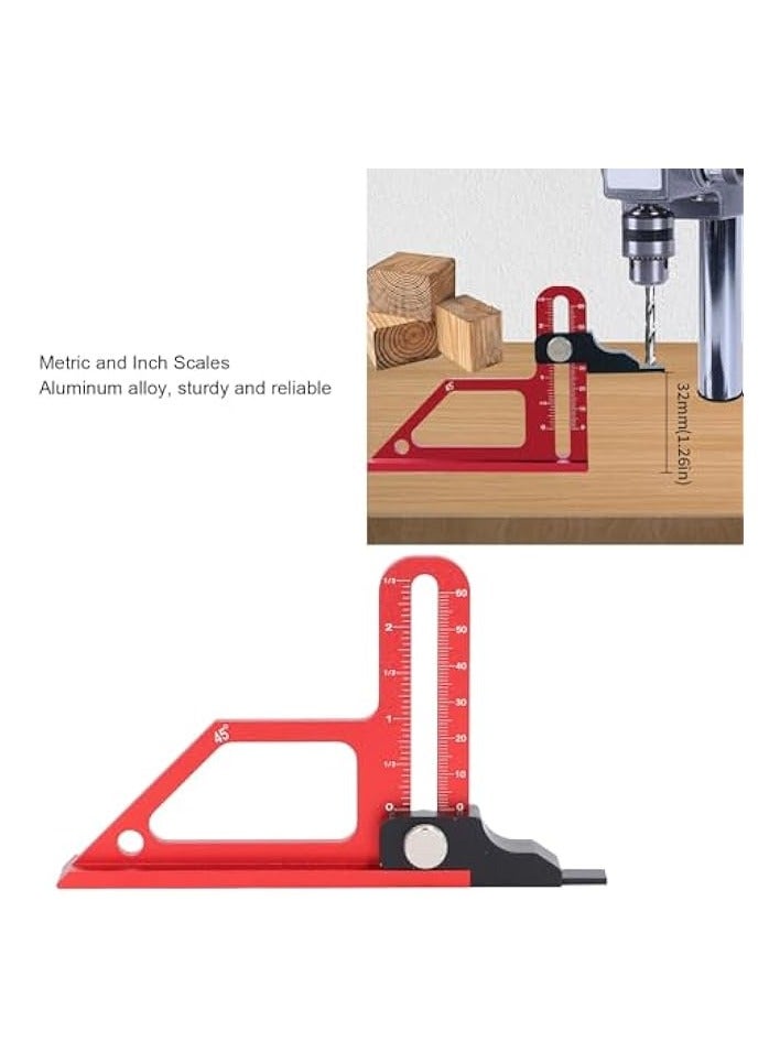 PROMASS Table Saw Height Gauge, Depth Height Measuring Tool Easy Adjustment Inch Scales 0-60mm for Woodworking Projects - Image 5