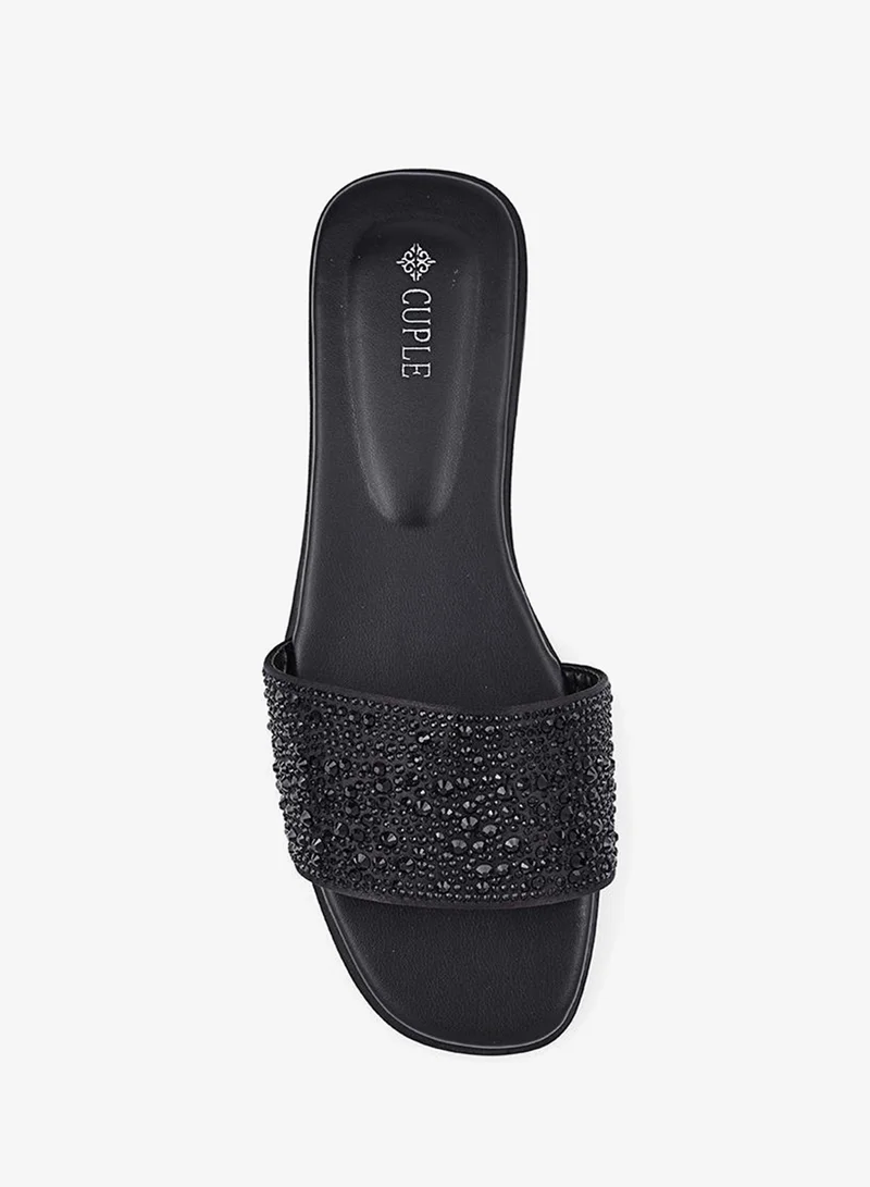 Cuple Black Cuple Casual Slide Sandals – Everyday Comfort for Women | Best Price UAE