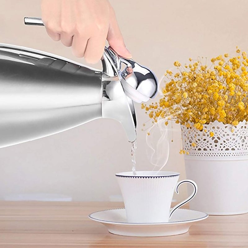 كوب حراري سعة 1.5L/2L، من الفولاذ المقاوم للصدأ مع عزل فراغي، غطاء بزر، يحافظ على الحرارة لمدة 8-12 ساعة (1.5L) - Image 5