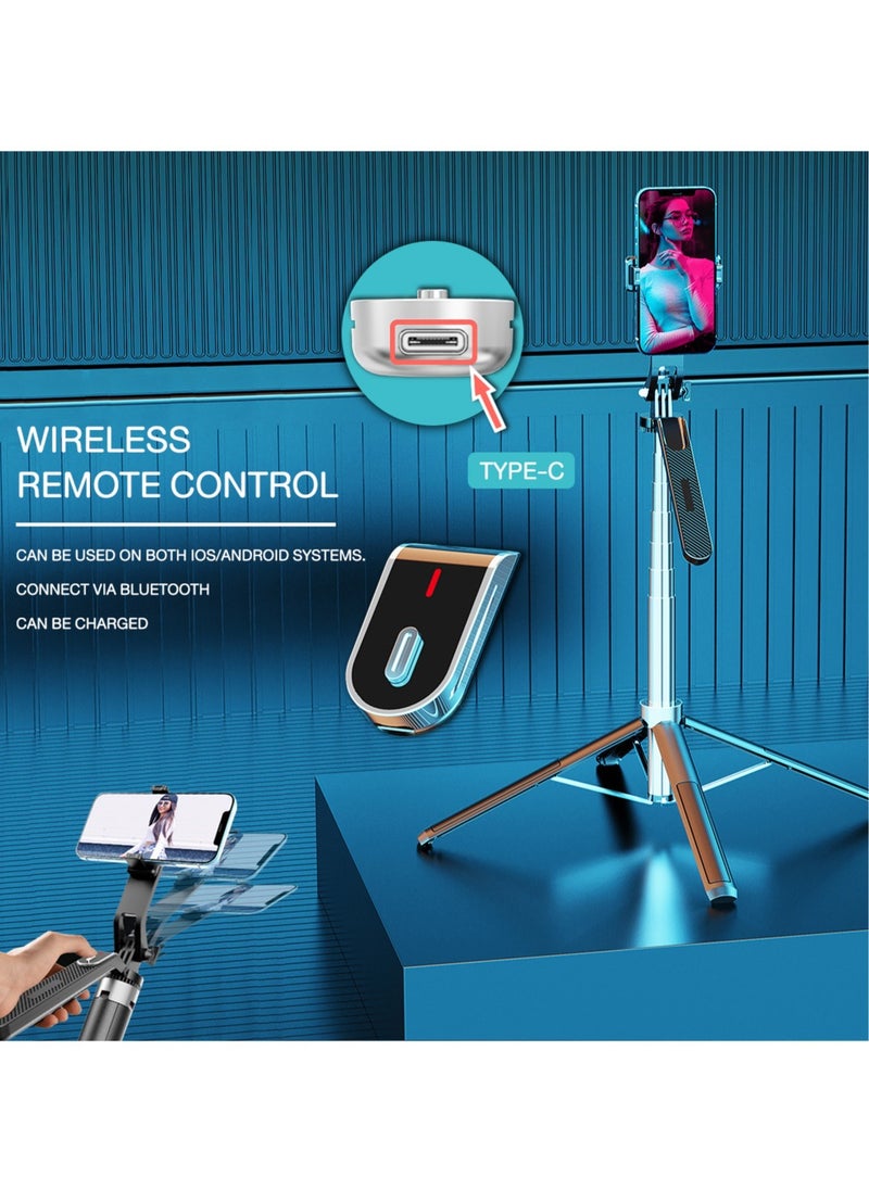 Generic - 1.8M Selfie Stick Tripod, 360° Rotating Mobile Phone Tripod, Meet Various Shooting Meeds - Image 1