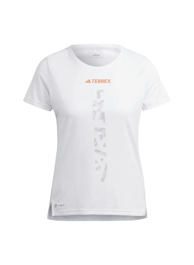 Adidas Adidas Agr Shirt W White Trail Running Shirts For Women Xs