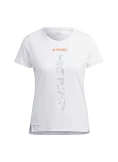 Adidas Adidas Agr Shirt W White Trail Running Shirts For Women Xs  - Image 2