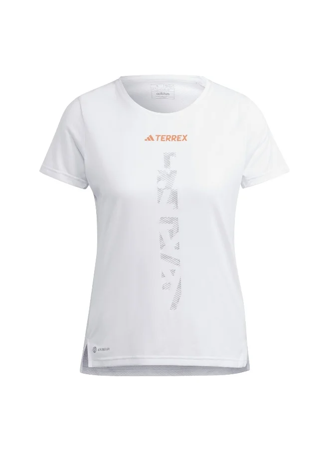 Adidas Adidas Agr Shirt W White Trail Running Shirts For Women Xs