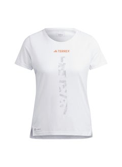 Adidas Adidas Agr Shirt W White Trail Running Shirts For Women Xs  - Image 1