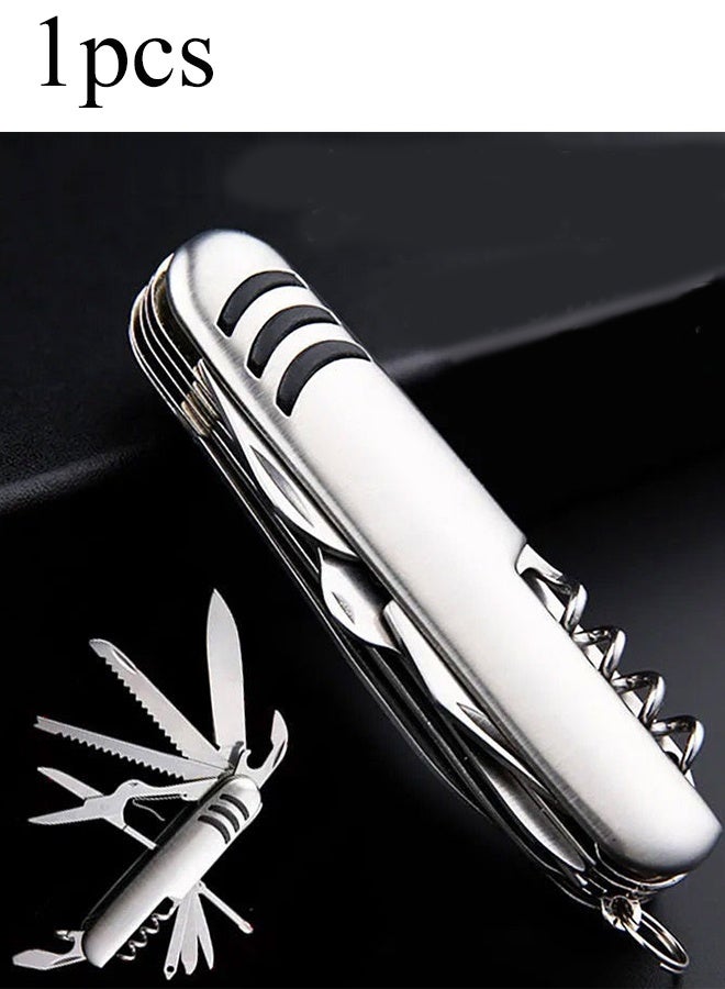 KANGLI 1PCS Folding Camping   Pocket Knife Set, Detachable Knife Fork Spoon Bottle Opener, Multifunctional Tools for Hiking Survival Camping Travel - Image 1