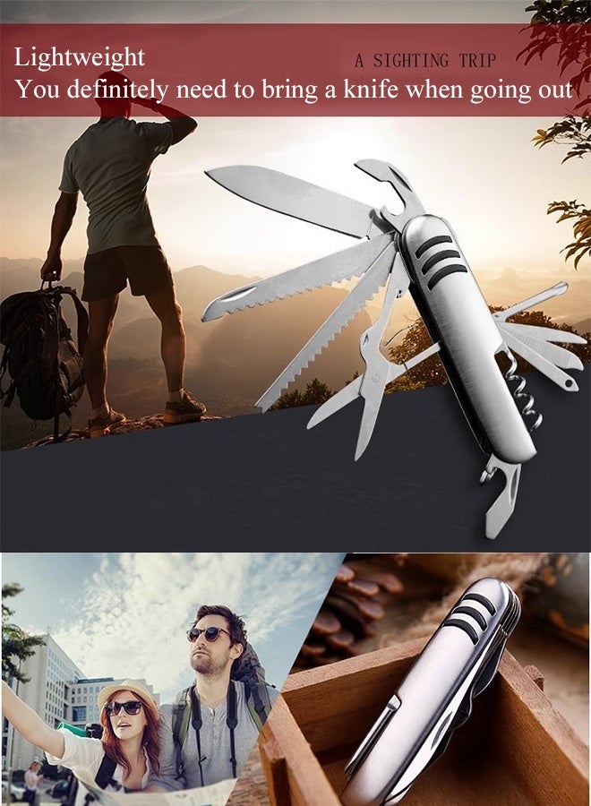 KANGLI 1PCS Folding Camping   Pocket Knife Set, Detachable Knife Fork Spoon Bottle Opener, Multifunctional Tools for Hiking Survival Camping Travel - Image 4