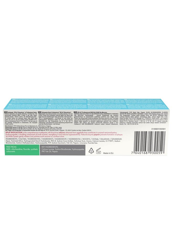 SPLAT - Professional Series Multiple Action Toothpaste With Bioactive Calcium Enamel Restoration Tooth Sensitivity Reduction - Image 1