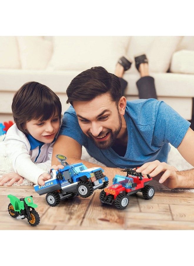 EP EXERCISE N PLAY - 316 Pcs City Police Robber Pursuit Building Blocks Toys With Storage Box Police Truck Armed Atv Motorbike Arms For Kids Boys Girls 6 12 Years - Image 1