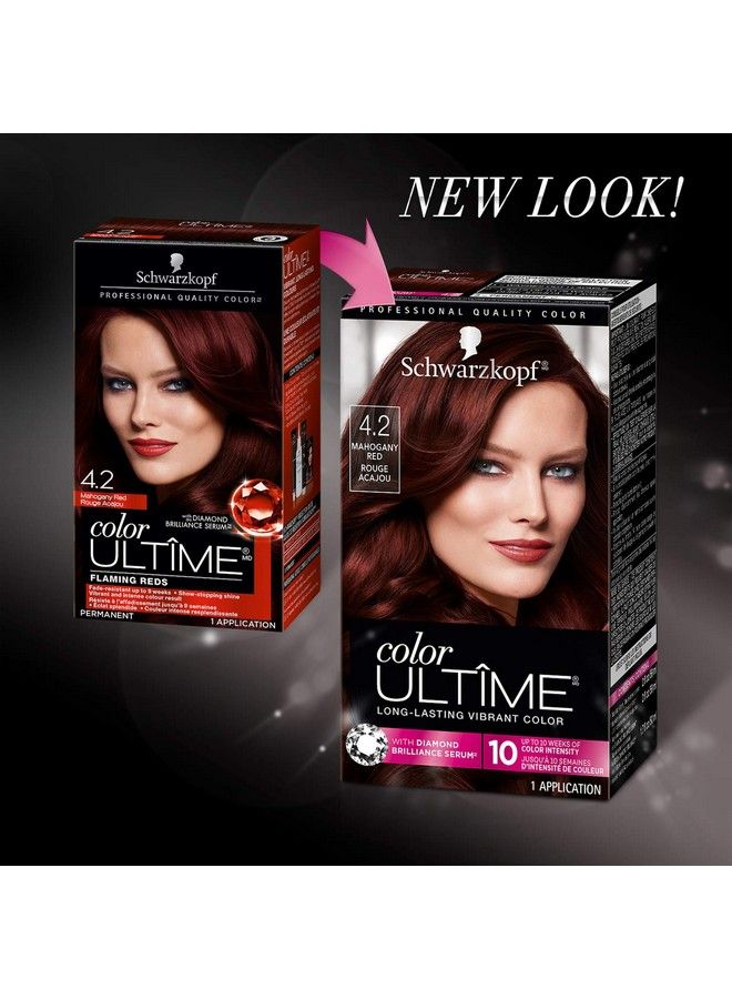 Schwarzkopf Color Ultime Permanent Hair Color Cream 4.2 Mahogany Red - Image 3