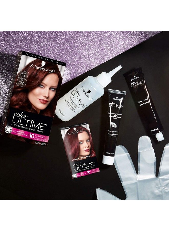 Schwarzkopf Color Ultime Permanent Hair Color Cream 4.2 Mahogany Red - Image 5