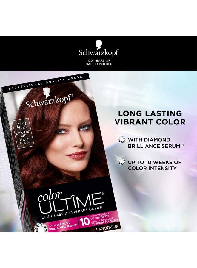 Schwarzkopf Color Ultime Permanent Hair Color Cream 4.2 Mahogany Red - Image 4