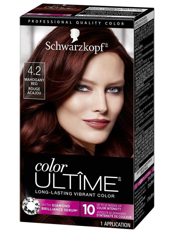 Schwarzkopf Color Ultime Permanent Hair Color Cream 4.2 Mahogany Red - Image 1