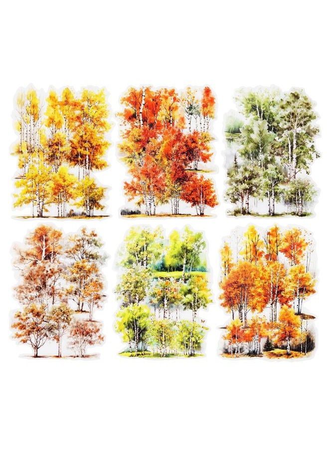 AuriicLeaf Forest PET Sticker Set, 120PCS Tree Ephemera for Scrapbooking, Journaling, Crafting, DIY Projects, and Art Supplies - Image 1