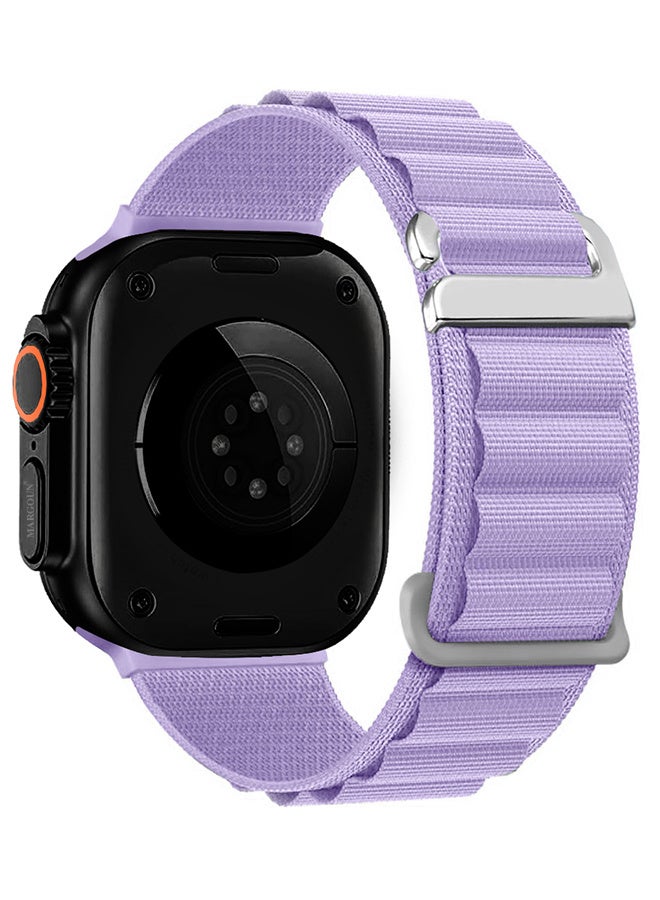 Replacement Band for Apple Watch Band 49mm 46mm 45mm 44mm - Alpine Loop Band for Women Men - Adjustable With Metal G-Hook Strap For iWatch Ultra Series SE 8/7/6/5/4/3/2/1 - Purple - Image 1