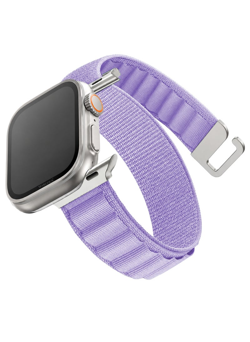Replacement Band for Apple Watch Band 49mm 46mm 45mm 44mm - Alpine Loop Band for Women Men - Adjustable With Metal G-Hook Strap For iWatch Ultra Series SE 8/7/6/5/4/3/2/1 - Purple - Image 2