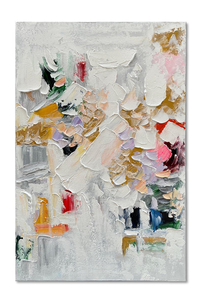 Limiyer Art Hand-Painted Abstract Oil Painting with Thick Texture and Rich Colors, 36x24 inches, is Suitable for Decorating The Walls of Art Homes.Decorative Art Painting - Image 1