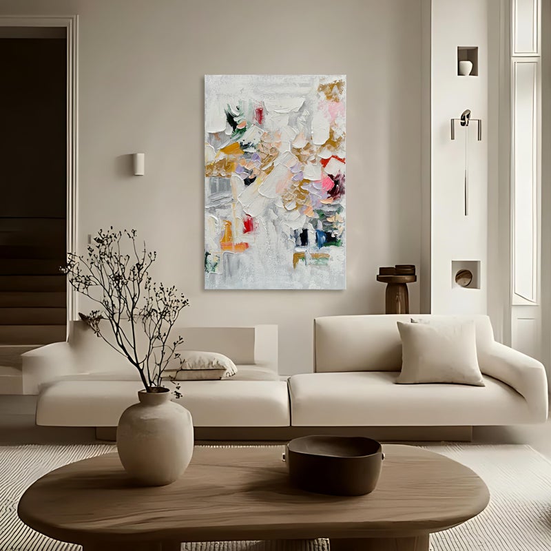 Limiyer Art Hand-Painted Abstract Oil Painting with Thick Texture and Rich Colors, 36x24 inches, is Suitable for Decorating The Walls of Art Homes.Decorative Art Painting - Image 4