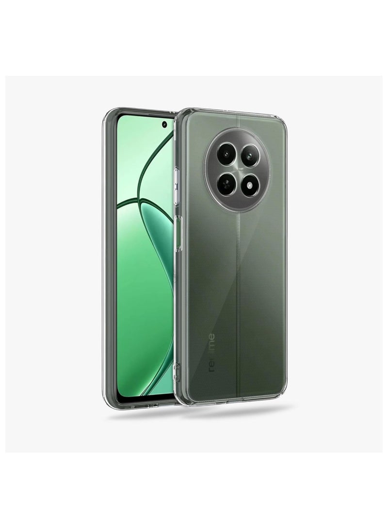 ولديك غطاء خلفي واقٍ من السيليكون لهاتف Realme 12 5G - شفاف - Image 3