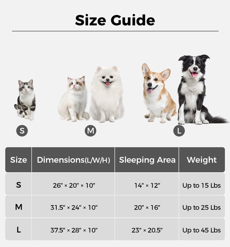 MADE 4 PETS Made4Pets Cat Beds for Indoor Cats, Cat Couch Bed, Soft Faux Fur Checkered Pet Sofa, Calming Fluffy Kitten Sofa with Supportive Foam, Removable Washable Cover with Non-Slip Base, White, Small - Image 3