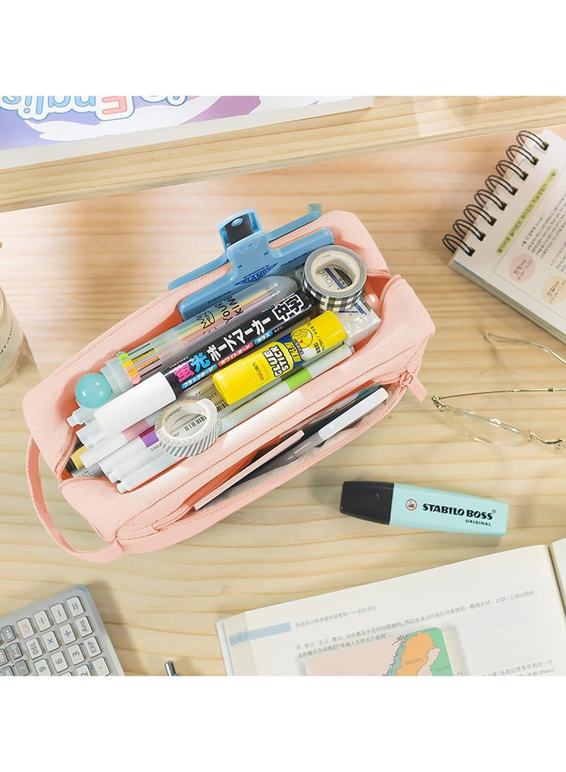 Large Capacity Pencil Case 3 Compartments,  for Students Teen Girl Boy  - Image 4