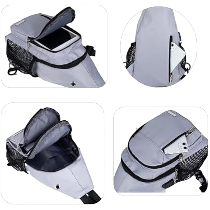 rayihni Waterproof Sling Backpack Crossbody Sling Bag Cross Bag Adjustable Travel Hiking Essentials Casual Daypack Multipurpose Chest Bag Purse for Women Men - Image 5