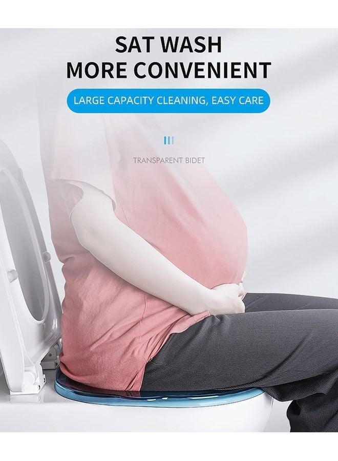 ميكسد حمامات سيتز لمقعد المرحاض، حمام سيتز للعناية بعد الولادة، حمام سيتز للبواسير مع فلوشير للنساء الحوامل، مقعد بخار يوني، حوض نقع لعلاج الالتهاب، يناسب المرحاض العالمي - Image 2