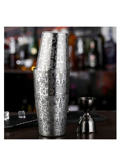 Cocktail Shaker, Stainless Steel Boston Shaker Tin, with Etched Pattern, 2 PCSUnweighted Cocktail Shaker 18oz & 28oz, Martini Shaker, Drink Mixer, Professional Bartender Kits (Royal Pattern) - pzsku/ZB759897221521AF87137Z/45/_/1721196983/74c64680-b1f6-4b40-8c33-1f05ec34a033