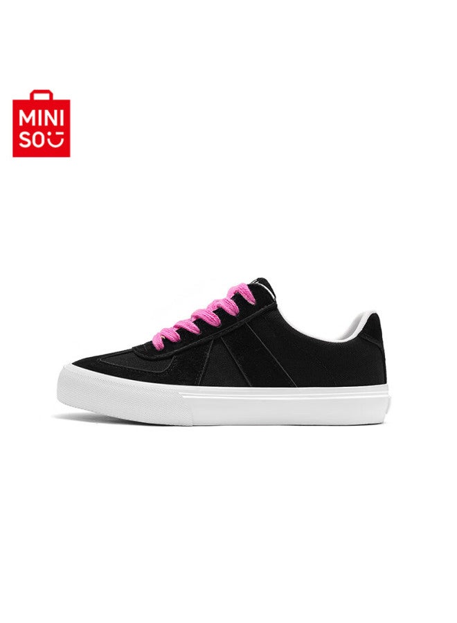 Mingchuang Youpin Miniso Summer Breathable Canvas Shoes Uni Casual Sneakers Trendy German Training Skateboard Shoes Black Purple Size 42 - Image 3