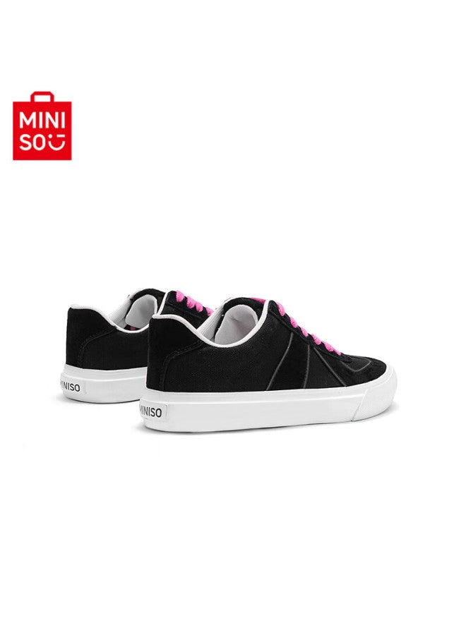 Mingchuang Youpin Miniso Summer Breathable Canvas Shoes Uni Casual Sneakers Trendy German Training Skateboard Shoes Black Purple Size 42 - Image 4