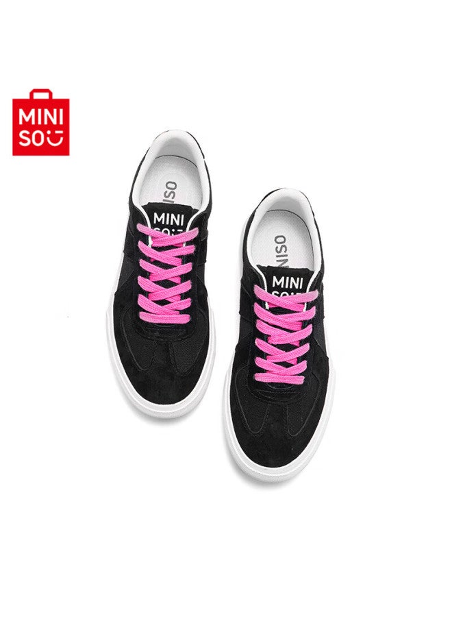 Mingchuang Youpin Miniso Summer Breathable Canvas Shoes Uni Casual Sneakers Trendy German Training Skateboard Shoes Black Purple Size 42 - Image 2