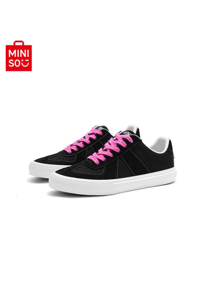 Mingchuang Youpin Miniso Summer Breathable Canvas Shoes Uni Casual Sneakers Trendy German Training Skateboard Shoes Black Purple Size 42 - Image 5