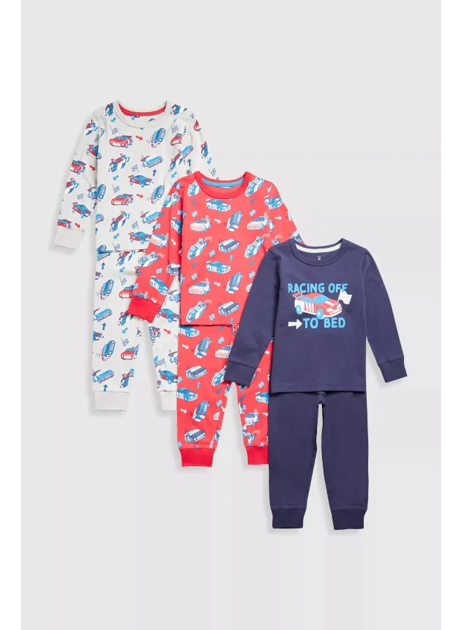 مذركير Racing Car Pyjamas - 3 Pack