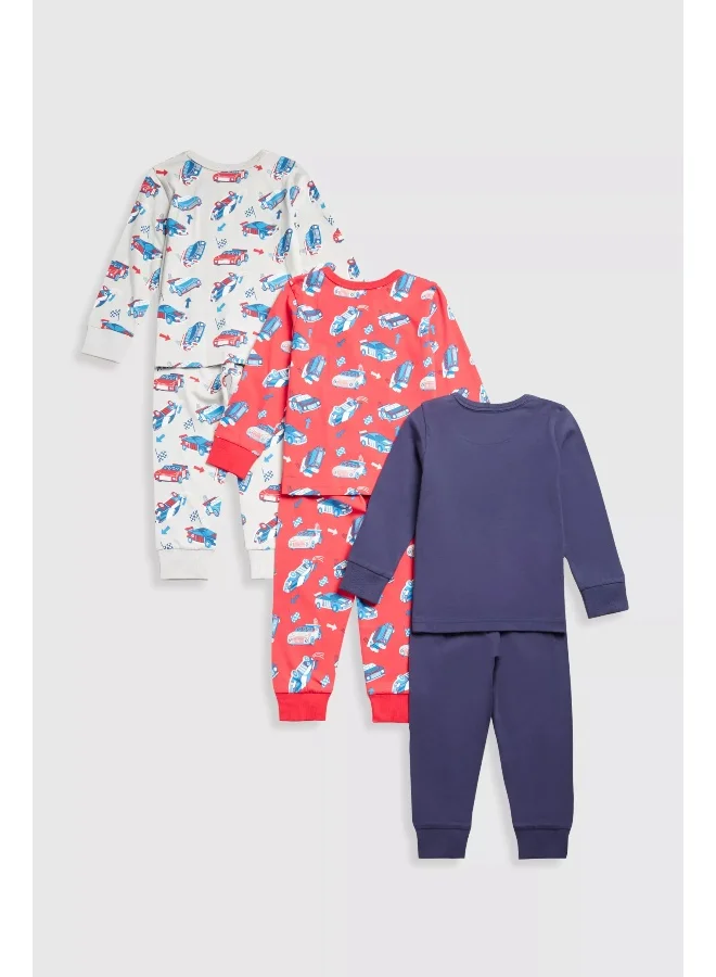 مذركير Racing Car Pyjamas - 3 Pack
