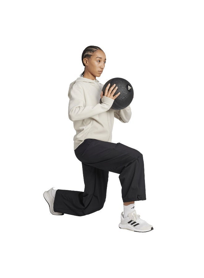 Adidas D4T Fz Hoodie Beige Hooded Sweat Sweatshirts For Women - Image 4