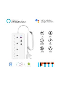 Perfii Smart Plug Extension Power Strip WIFI Socket With USB 4 Charging Port App Voice Control Overvoltage Protection Work With Alexa Google Home Assistant  - Image 2