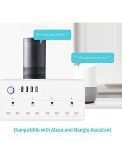 Perfii Smart Plug Extension Power Strip WIFI Socket With USB 4 Charging Port App Voice Control Overvoltage Protection Work With Alexa Google Home Assistant  - Image 5