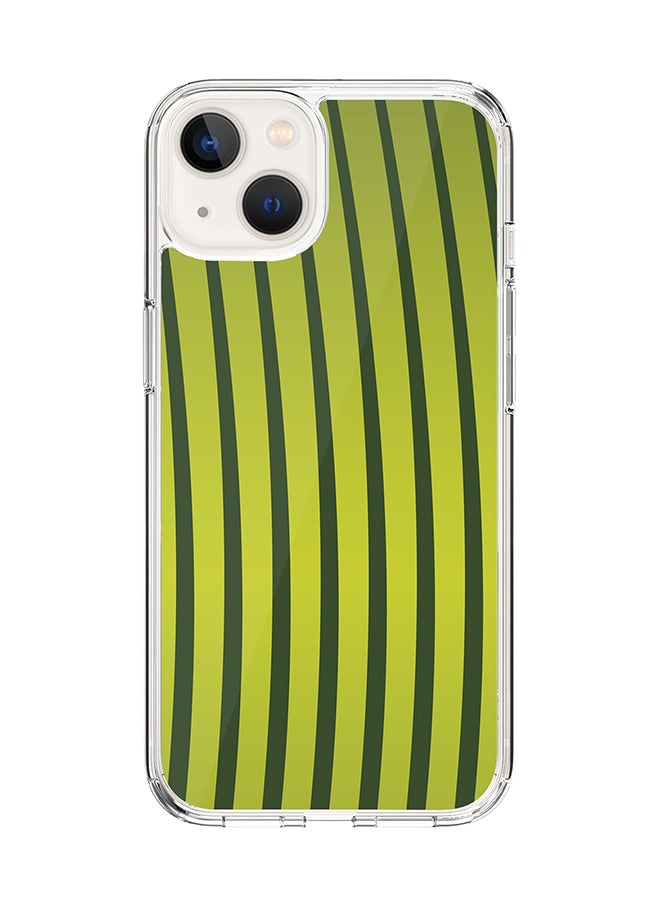 Stylizedd - Classic Clear Case for Apple iPhone 15 Hybrid Soft Case Flexible Edges Anti Drop TPU PC Gel Thin Transparent Cover [ Designed for Apple iPhone 15 ] - Grassy Blades - Image 1