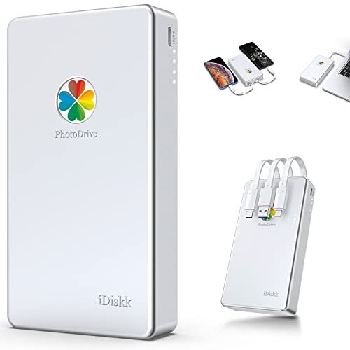iDiskk MFi Certified 2TB External Hard Drive for iPhoneiPadMacBookPCPhoto Storage Phone Drive for Android Mobile to Backup Photos Video Files auto Backup for iPhone 1716 15141312 - Image 1