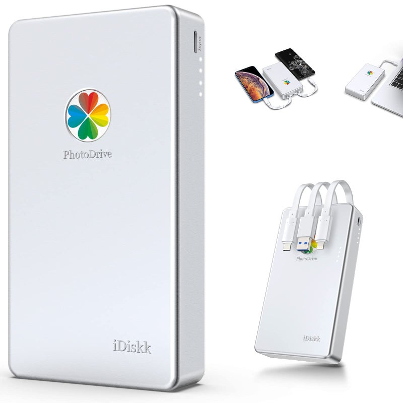 iDiskk MFi Certified 2TB External Hard Drive for iPhoneiPadMacBookPCPhoto Storage Phone Drive for Android Mobile to Backup Photos Video Files auto Backup for iPhone 1716 15141312 - Image 2