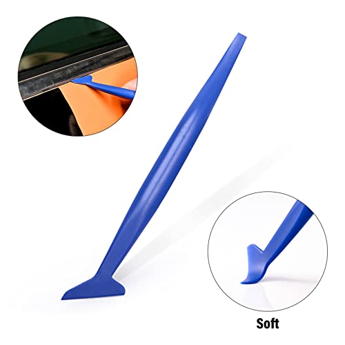 Gomake Vehicle Vinyl Wrap Window Tint Film Tool Kit Include 4 Inch Felt Squeegee, Retractable 9mm Utility Knife and Blades, Zippy Vinyl Cutter and Mini Go Corner Squeegee for Car Wrapping - Image 5