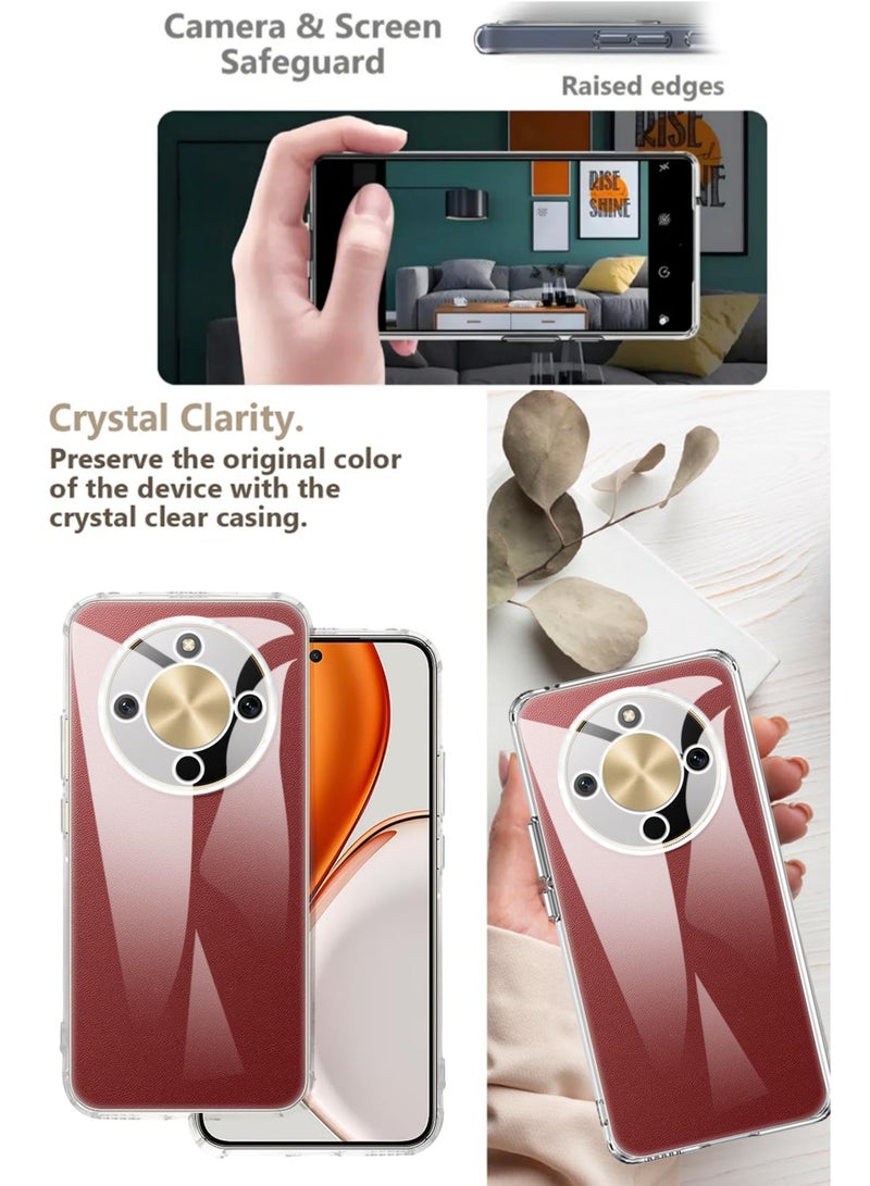 غطاء هاتف شفاف من السيليكون المقاوم للسقوط For Honor X9d - شفاف - Image 4