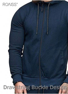 roaiss Mens Sweatsuits 2 Piece Hoodie Tracksuit Sets Casual Comfy Jogging Athletic Running Sports Suits Full Zip For Men  - Image 2