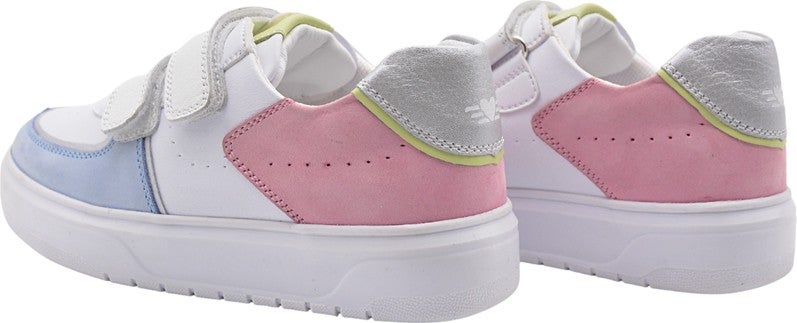 Kids A More Daisy Double Velcro Leather Girls Shoes Light Blue  - Image 5