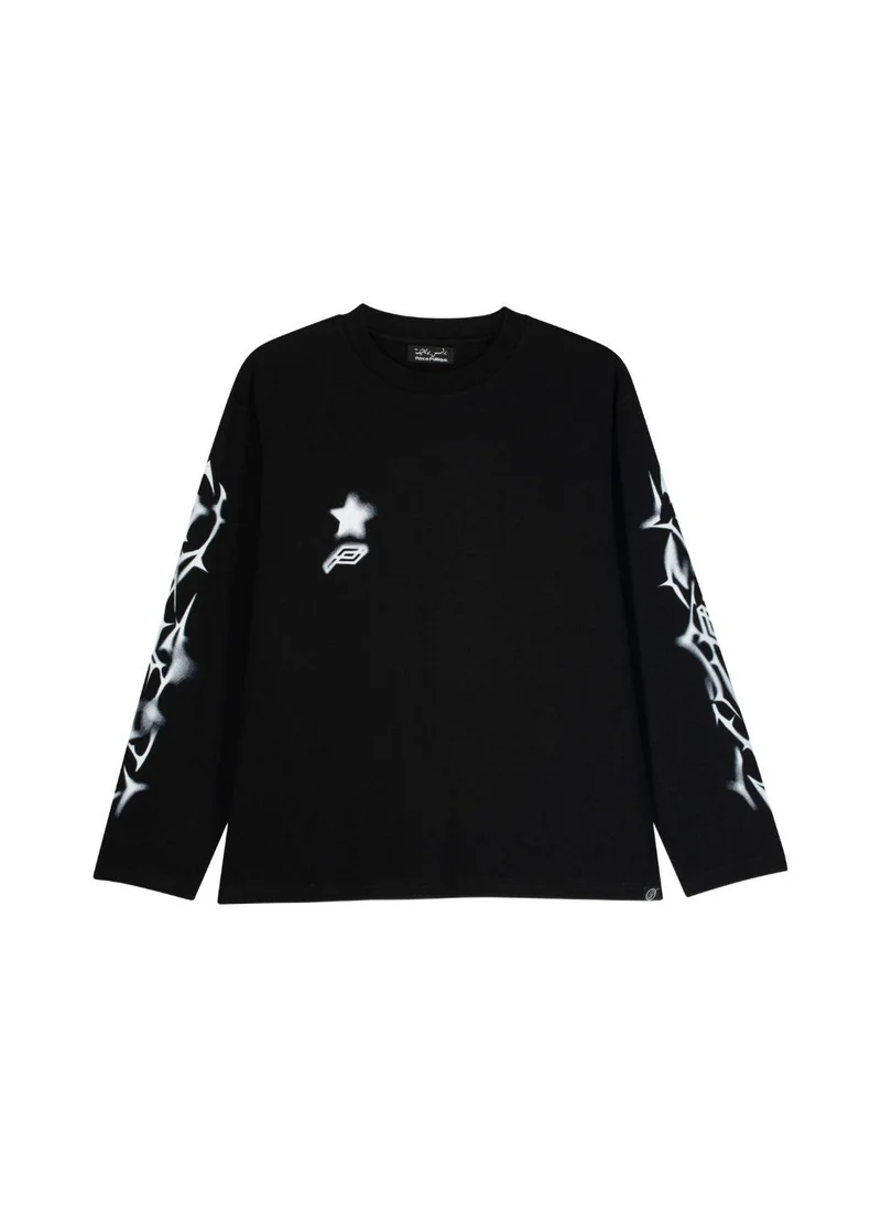 Prince Politique Black Freedom Graphic Print Long Sleeve  | Best Price UAE