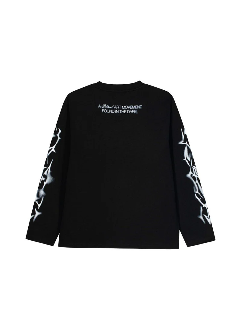 Prince Politique Black Freedom Graphic Print Long Sleeve  | Best Price UAE