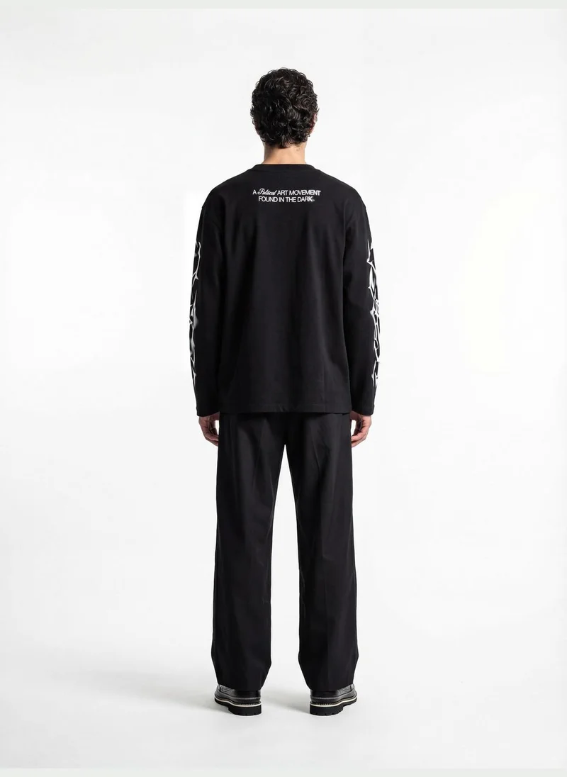 Prince Politique Black Freedom Graphic Print Long Sleeve  | Best Price UAE